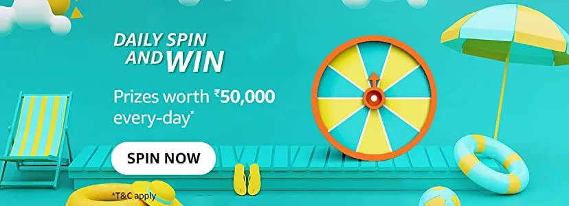 Amazon Daily Spin and Win 50000 Everyday Quiz Answers Checkout