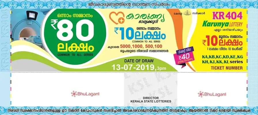 Kerala Lottery Online Results Karunya Lottery